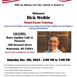 Rick Weible Hand Count Training ~ Watertown, Saturday Dec. 6th, 2025 4:00 PM - 7:00 PM