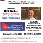 Rick Weible Hand Count Training ~ Sat. Dec. 6th, 2025 11:00 AM - 1:00 PM